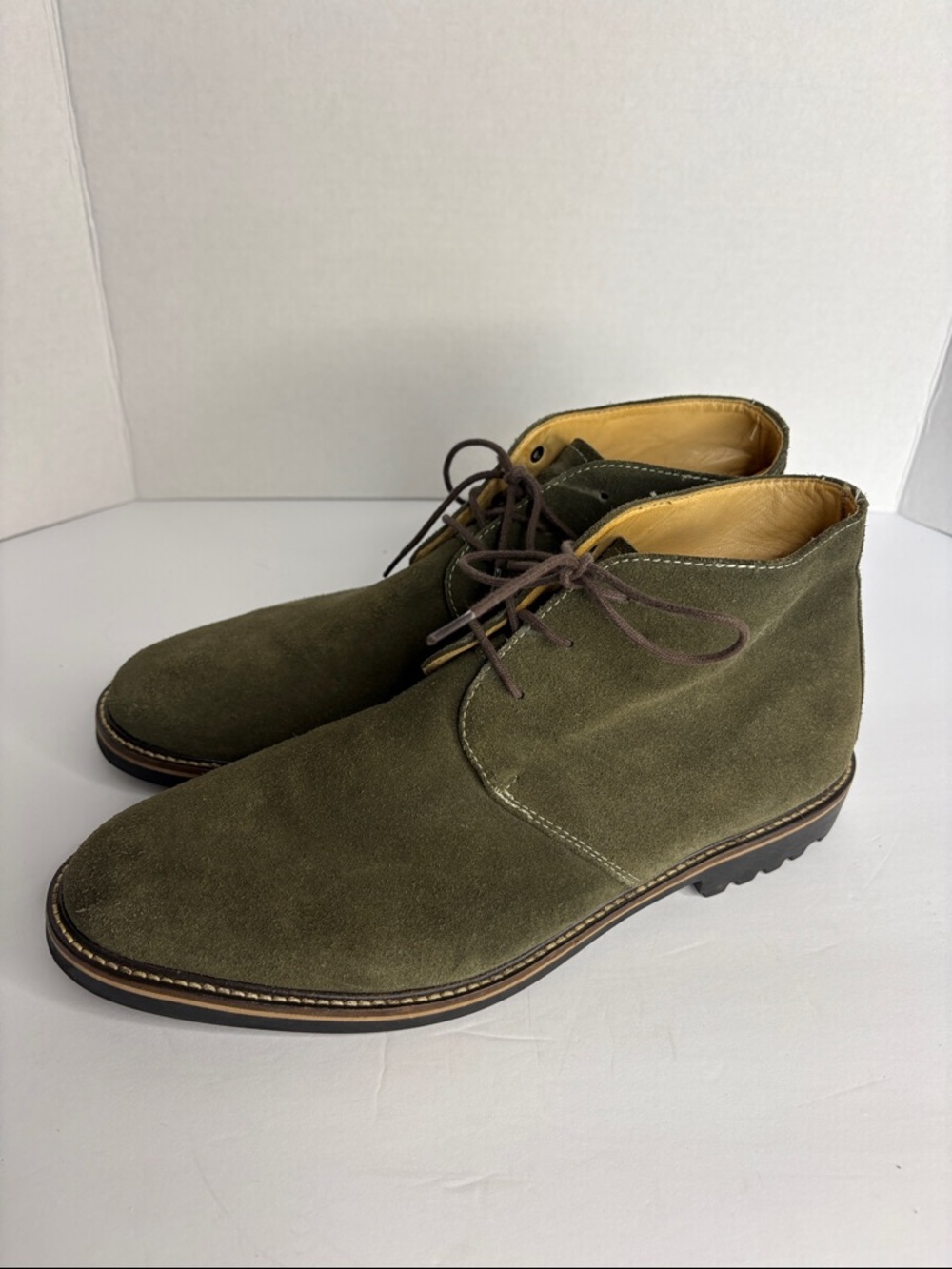Martin Dingman Olive Suede Chukka Boot